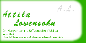 attila lowensohn business card
